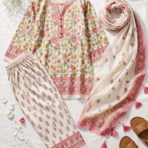 Printed Cotton Lawn Suit Unstiched